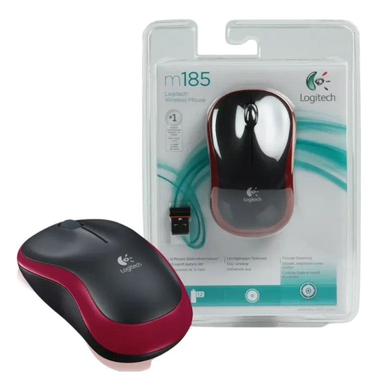 Souris Sans Fil Logitech Ref M185 Rouge