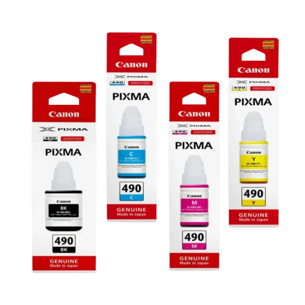 Pack de 4 bouteille d'encre Canon GI-490 d'origine